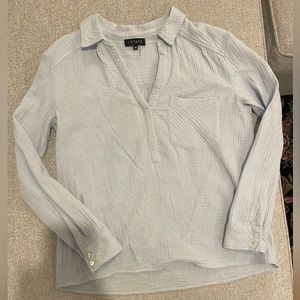 1. State Gauze Henley Polo Top